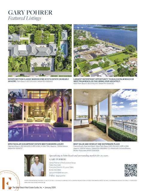 Palm Beach Real Estate Guide January 2024