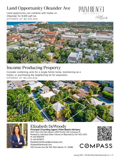 Palm Beach Real Estate Guide January 2024