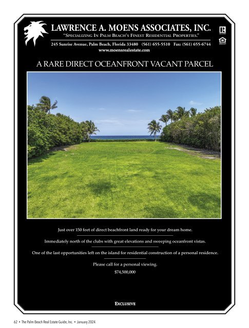 Palm Beach Real Estate Guide January 2024