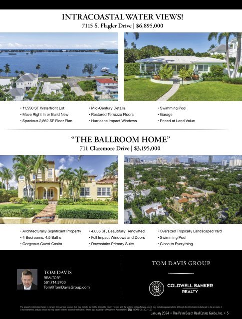 Palm Beach Real Estate Guide January 2024