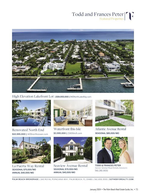 Palm Beach Real Estate Guide January 2024