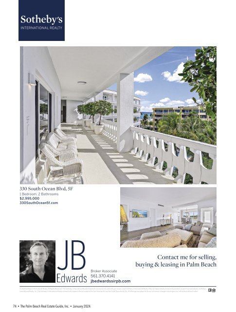 Palm Beach Real Estate Guide January 2024