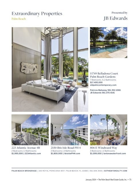 Palm Beach Real Estate Guide January 2024