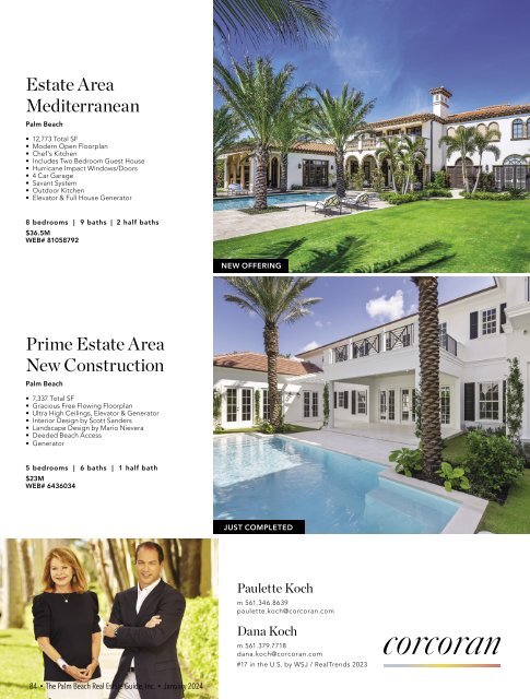 Palm Beach Real Estate Guide January 2024