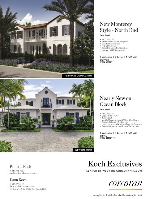 Palm Beach Real Estate Guide January 2024