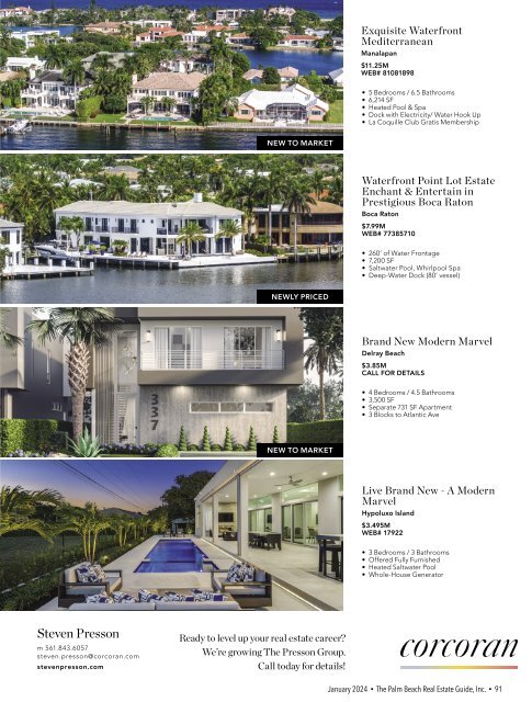 Palm Beach Real Estate Guide January 2024