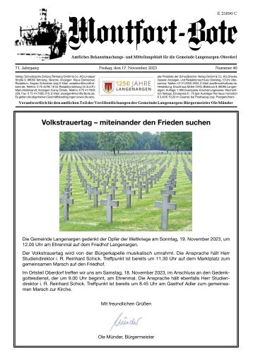 28.12.2023 Montfort-Bote