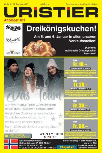 52.2023 Uristier – Der Urner Gratisanzeiger