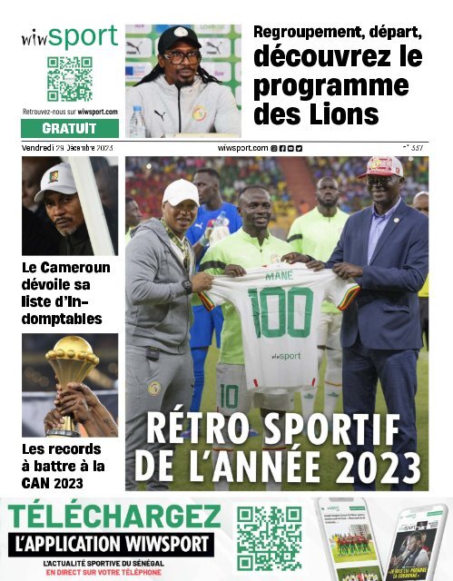 Journal wiwsport n337 - 29 décembre 2023