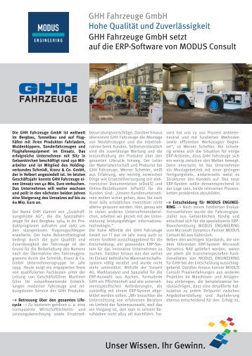 GHH Fahrzeuge GmbH - MODUS Consult AG