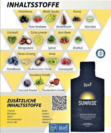 Superfoods in Synergie für Ihre Gesundheit! DIE gesunde Alternative zur Chemie!  Exclusiv bei Kyäni Thüringen!