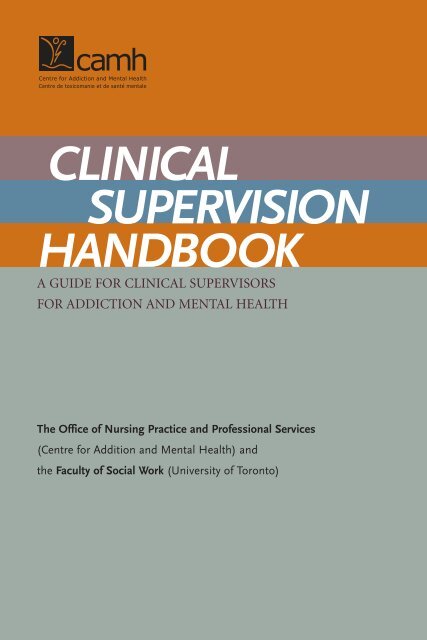 Clinical Supervision Handbook - CAMH Knowledge Exchange ..