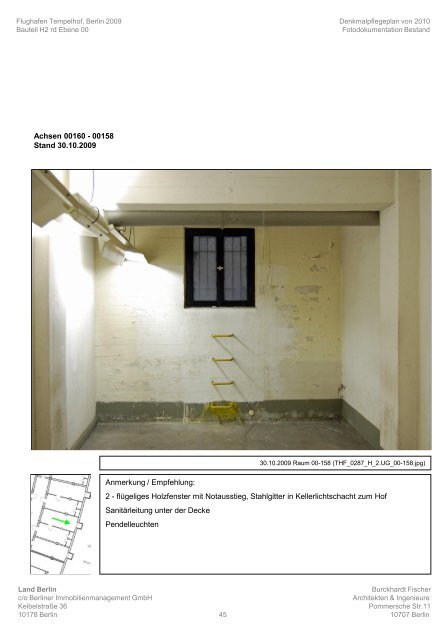 THF Flughafen Tempelhof - Denkmalpflegerische Dokumentation 2009 - BIM - Burckhardt Fischer