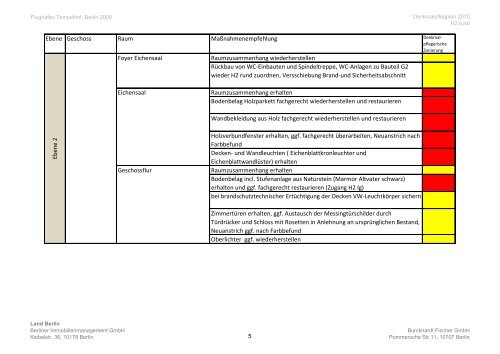 THF Flughafen Tempelhof - Denkmalpflegerische Dokumentation 2009 - BIM - Burckhardt Fischer