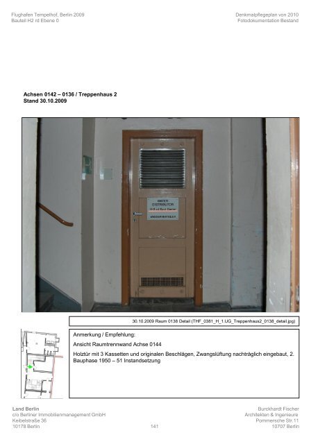 THF Flughafen Tempelhof - Denkmalpflegerische Dokumentation 2009 - BIM - Burckhardt Fischer