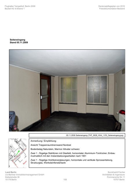 THF Flughafen Tempelhof - Denkmalpflegerische Dokumentation 2009 - BIM - Burckhardt Fischer