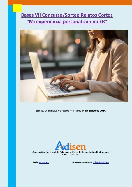Bases VII Concurso-Sorteo Relatos Cortos "Mi Experiencia con mi Enfermedad Rara"