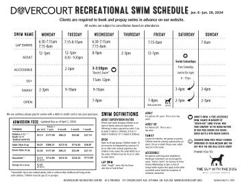 Dovercourt Rec swim jan-jun2024