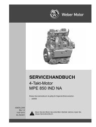 SERVICEHANDBUCH - Weber Motor
