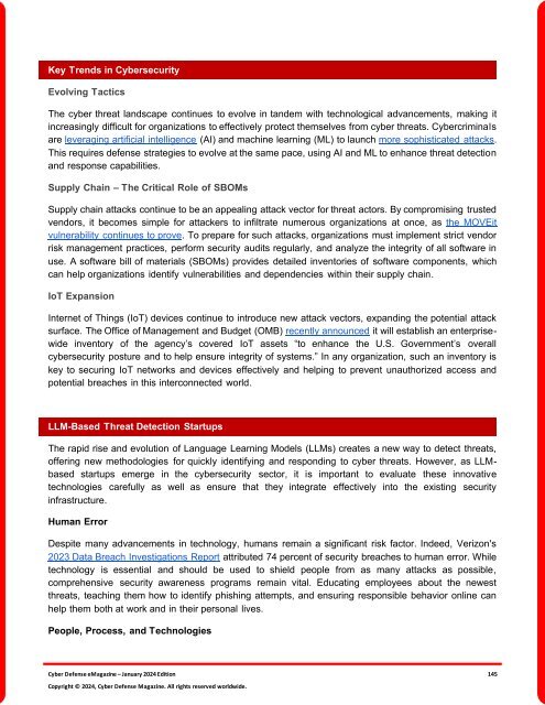 The Cyber Defense eMagazine January Edition for 2024