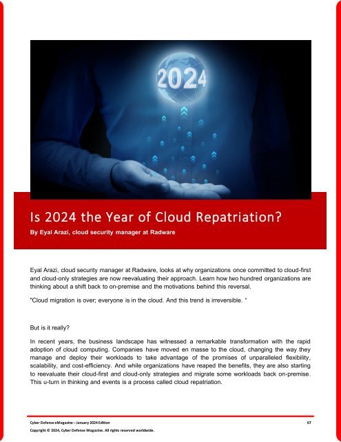 The Cyber Defense eMagazine January Edition for 2024