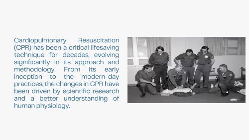 The Lifesaving Journey: Tracing the Evolution of CPR Training and Techniques