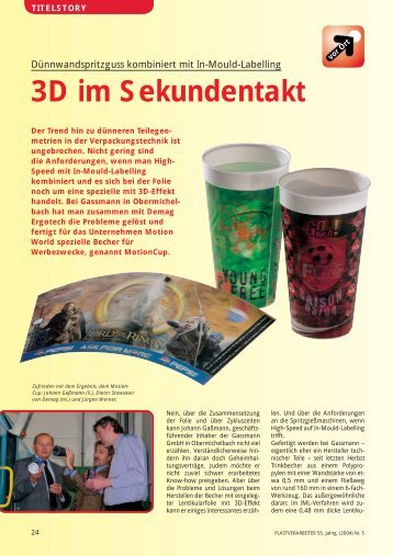 3D im Sekundentakt - Plastverarbeiter