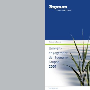 Umwelt- engagement der Tognum- Gruppe 2007