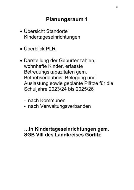 Kita-Bedarfsplanung Schuljahre 2023-2026