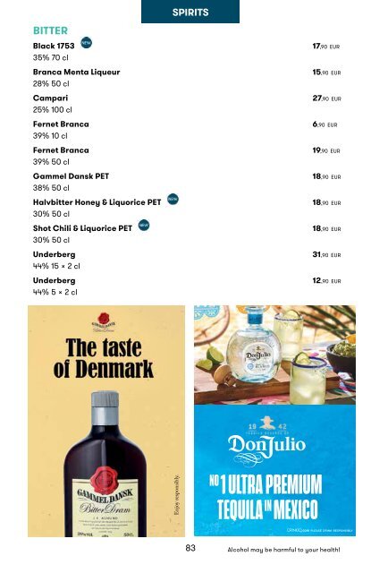 Tallink Silja Line Spirits, Wine, Confectionery Pricelist valid until 04.2024, FULL