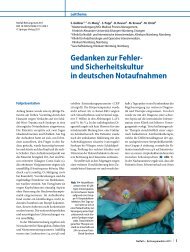 Gedanken zur Fehler- und Sicherheitskultur in deutschen - Medical ...