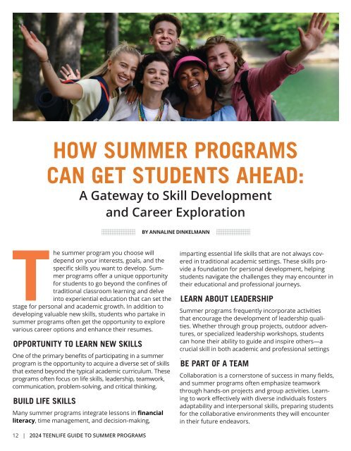 TeenLife 2024 Guide to Summer Programs