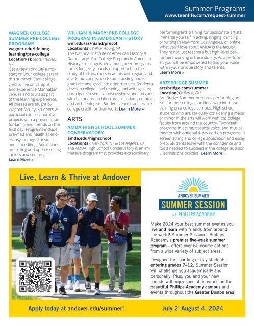 TeenLife 2024 Guide to Summer Programs