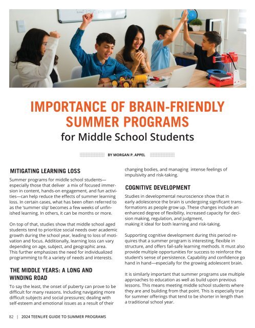 TeenLife 2024 Guide to Summer Programs