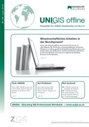 UNIGIS offline Ausgabe 2/12 - UNIGIS Salzburg
