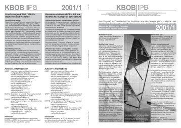 2001/1 KBOB - Bundesamt für Bauten und Logistik BBL - admin.ch