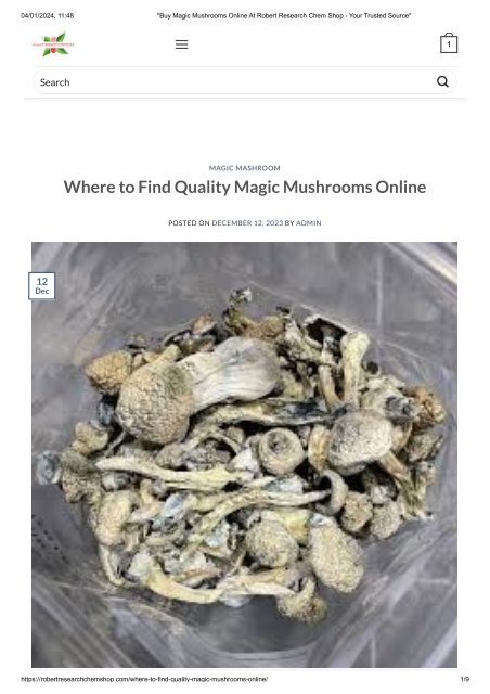 Buy Magic Mushrooms Online  At Robert Research Chem Shop