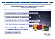 Sicherheitsstandards im naturwissenschaftlichen Unterricht