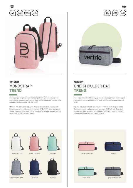 TrendYourBrand - Bags and backpacks  by HALFAR (EN)