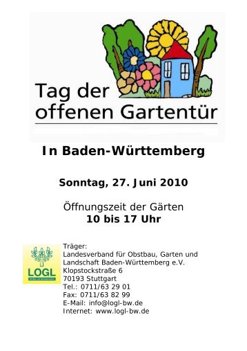 In Baden-Württemberg Sonntag, 27. Juni 2010 - LOGL