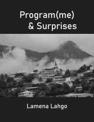 Programmes & surprises Lamena Lahgo