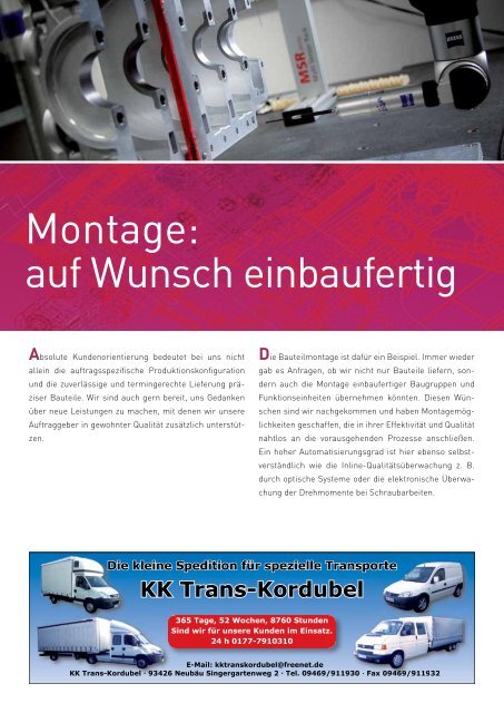 KK Trans-Kordubel - ZBG Motorentechnik GmbH & Co. KG