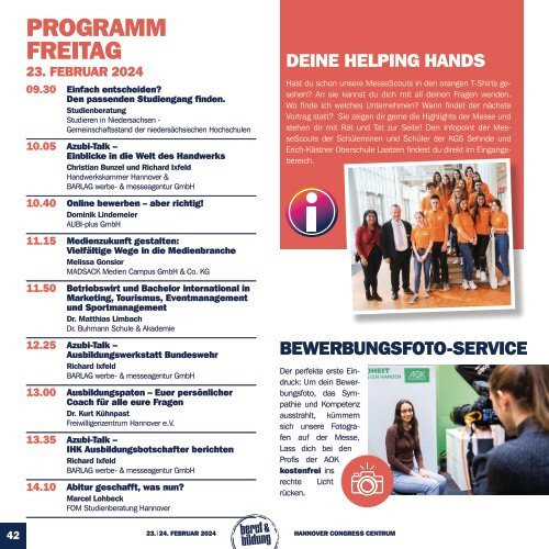 Das MesseMagazin der beruf & bildung hannover 2024