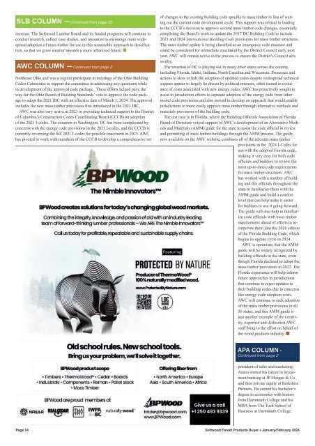 Softwood Forest Products Buyer - January/February 2024