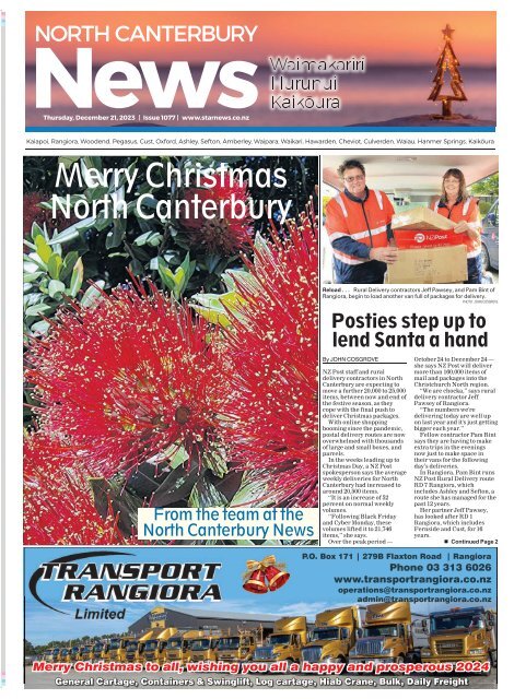 North Canterbury News: December 21, 2023