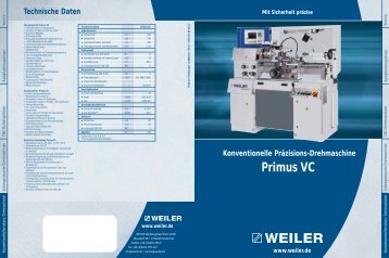 Primus VC - Weiler Werkzeugmaschinen GmbH
