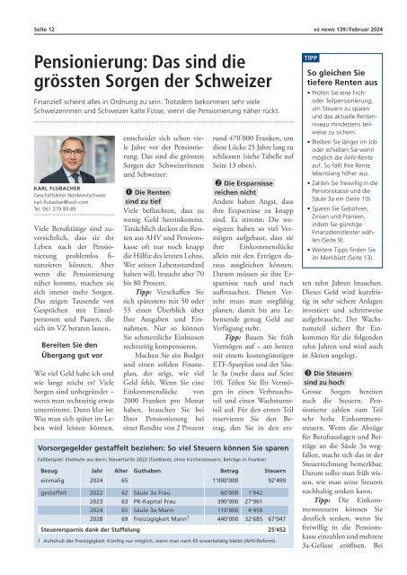 vznews, Schweiz deutsch, Februar 2024, Ausgabe 139
