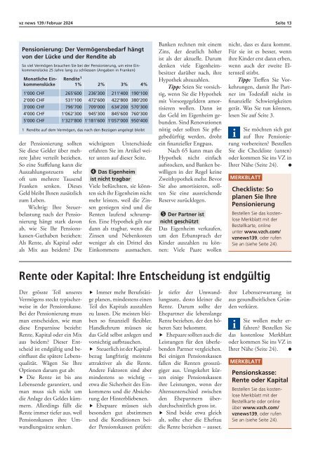 vznews, Schweiz deutsch, Februar 2024, Ausgabe 139