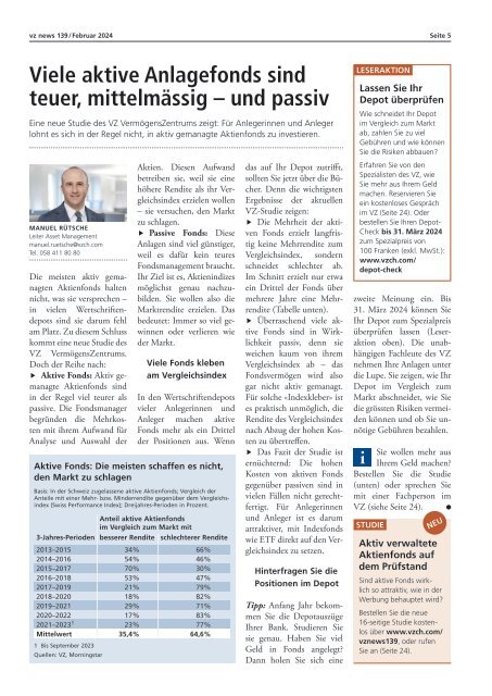 vznews, Schweiz deutsch, Februar 2024, Ausgabe 139