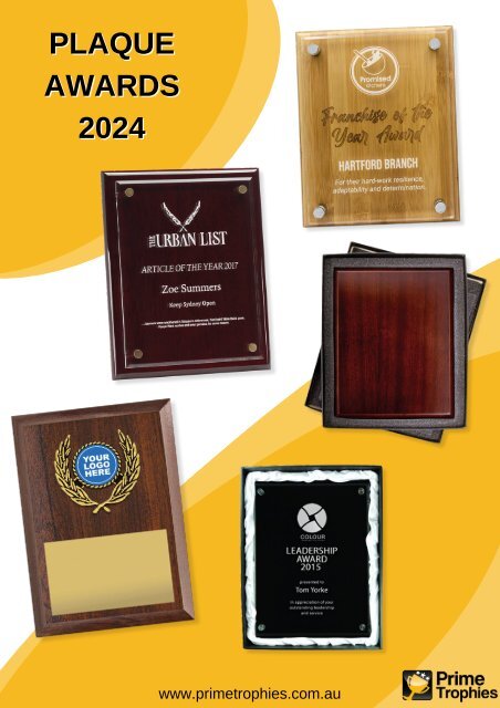 Plaque awards 2024